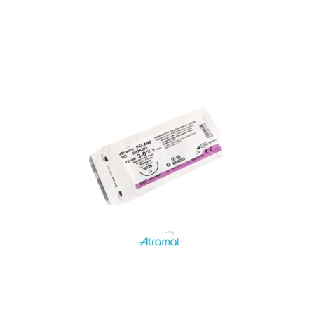 3-0 Sutura Absorvible PGLA90 Atramat Polyglactin – 70cm