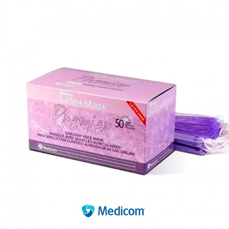 Caja de Cubrebocas Lila con 50pz. – Medicom