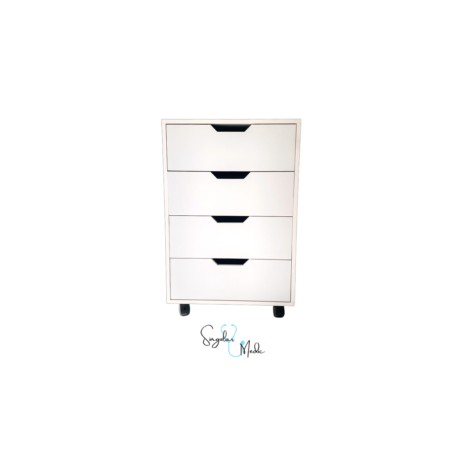 Mesa Cajonera Dental Movil Tipo Halifax – 4 cajones – BM001