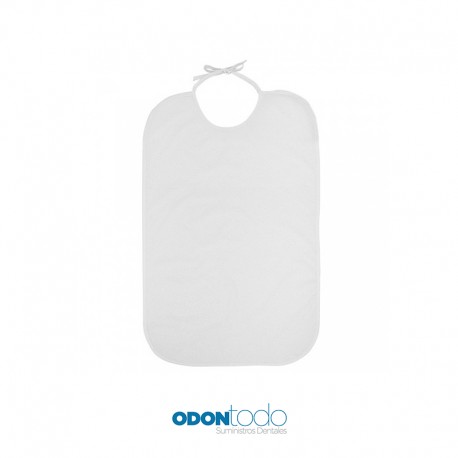 Babero Desechable Blanco con 50pz. 32x50cm.