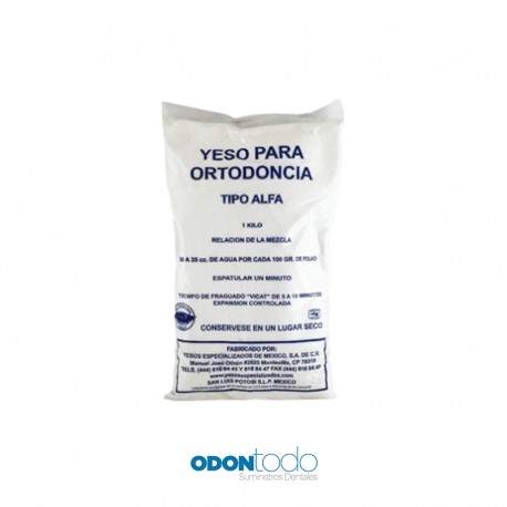 Yeso Orthodoncia 1kg Tipo Alfa Super Dent