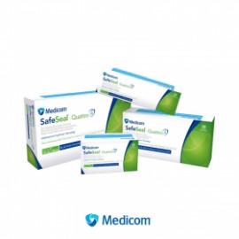 Caja de Cubrebocas Azul con 50pz. – Medicom,Gasas Paquete con 200 pz. Medicom,Bolsa para Esterilizar 2 3/4 X 9  con 200pz. – Me